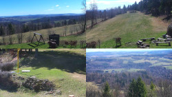 Sdružený snímek okolí chaty Myslivna