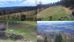 Sdružený snímek okolí chaty Myslivna