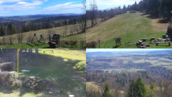 Sdružený snímek okolí chaty Myslivna