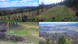 Sdružený snímek okolí chaty Myslivna