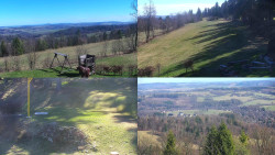 Sdružený snímek okolí chaty Myslivna