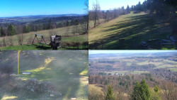 Sdružený snímek okolí chaty Myslivna