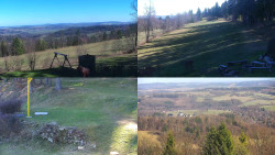 Sdružený snímek okolí chaty Myslivna