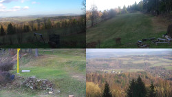 Sdružený snímek okolí chaty Myslivna