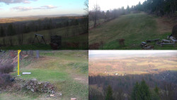 Sdružený snímek okolí chaty Myslivna