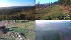 Sdružený snímek okolí chaty Myslivna