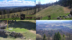 Sdružený snímek okolí chaty Myslivna