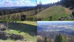 Sdružený snímek okolí chaty Myslivna