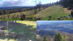 Sdružený snímek okolí chaty Myslivna