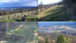 Sdružený snímek okolí chaty Myslivna