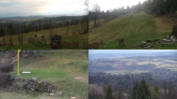 Sdružený snímek okolí chaty Myslivna