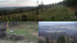 Sdružený snímek okolí chaty Myslivna