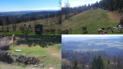 Sdružený snímek okolí chaty Myslivna