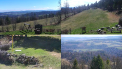 Sdružený snímek okolí chaty Myslivna