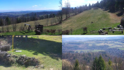 Sdružený snímek okolí chaty Myslivna