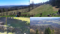 Sdružený snímek okolí chaty Myslivna