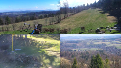 Sdružený snímek okolí chaty Myslivna