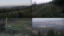 Sdružený snímek okolí chaty Myslivna