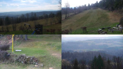 Sdružený snímek okolí chaty Myslivna