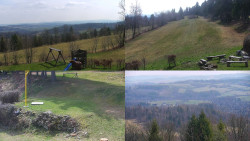 Sdružený snímek okolí chaty Myslivna