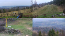 Sdružený snímek okolí chaty Myslivna