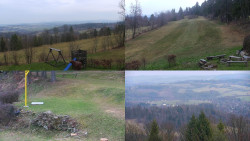 Sdružený snímek okolí chaty Myslivna