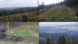 Sdružený snímek okolí chaty Myslivna