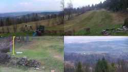 Sdružený snímek okolí chaty Myslivna