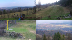 Sdružený snímek okolí chaty Myslivna