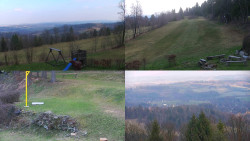 Sdružený snímek okolí chaty Myslivna