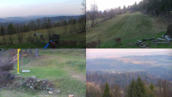 Sdružený snímek okolí chaty Myslivna