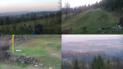 Sdružený snímek okolí chaty Myslivna