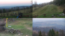 Sdružený snímek okolí chaty Myslivna