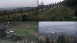 Sdružený snímek okolí chaty Myslivna