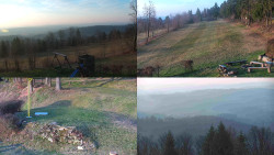 Sdružený snímek okolí chaty Myslivna