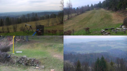 Sdružený snímek okolí chaty Myslivna