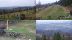 Sdružený snímek okolí chaty Myslivna