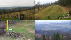 Sdružený snímek okolí chaty Myslivna