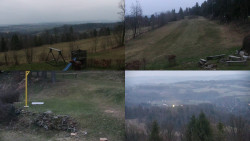 Sdružený snímek okolí chaty Myslivna