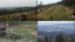 Sdružený snímek okolí chaty Myslivna