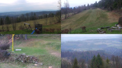 Sdružený snímek okolí chaty Myslivna