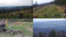 Sdružený snímek okolí chaty Myslivna