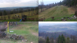 Sdružený snímek okolí chaty Myslivna