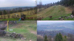 Sdružený snímek okolí chaty Myslivna