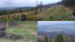 Sdružený snímek okolí chaty Myslivna