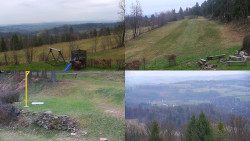 Sdružený snímek okolí chaty Myslivna