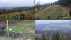 Sdružený snímek okolí chaty Myslivna