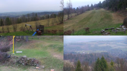 Sdružený snímek okolí chaty Myslivna