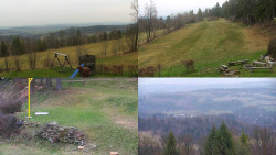 Sdružený snímek okolí chaty Myslivna