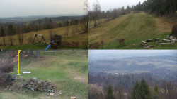 Sdružený snímek okolí chaty Myslivna